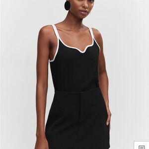 MNG contrast spaghetti strap top